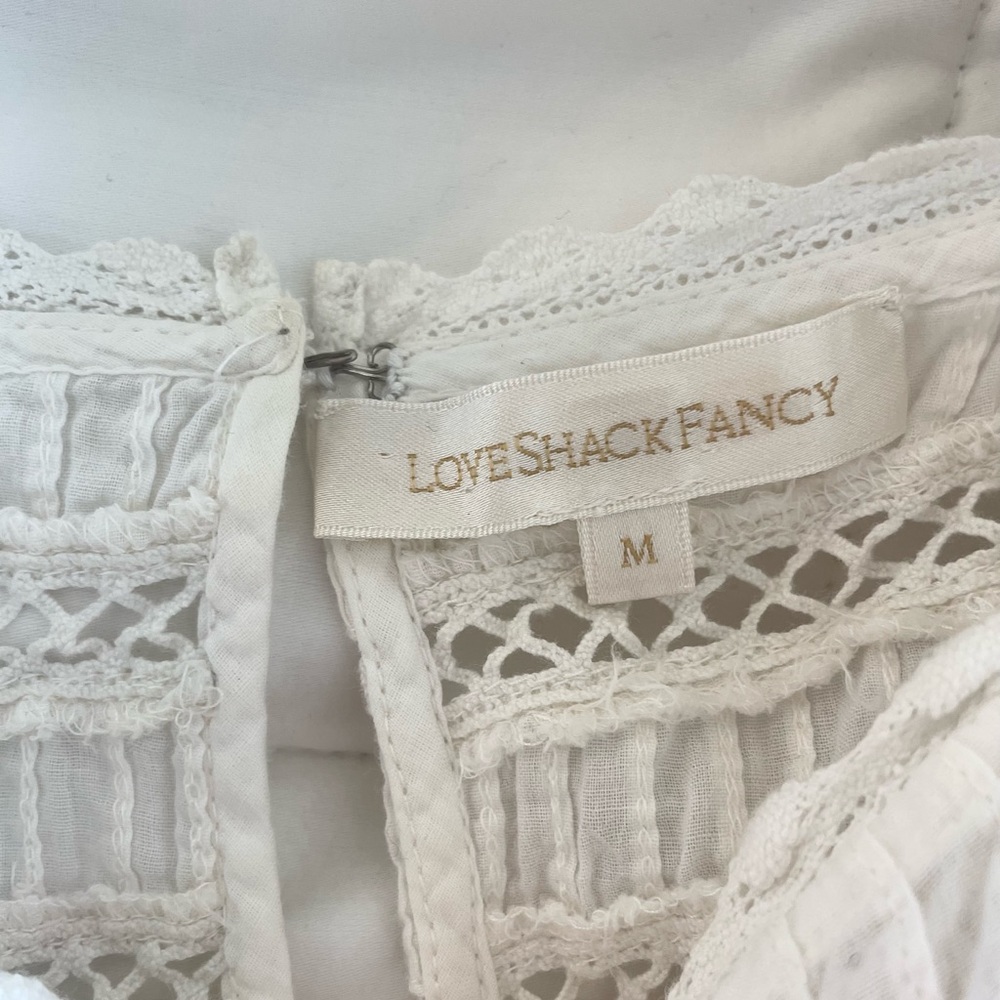 LSF White Ruffle & Eyelet Mini Dress - Picture 5 of 7